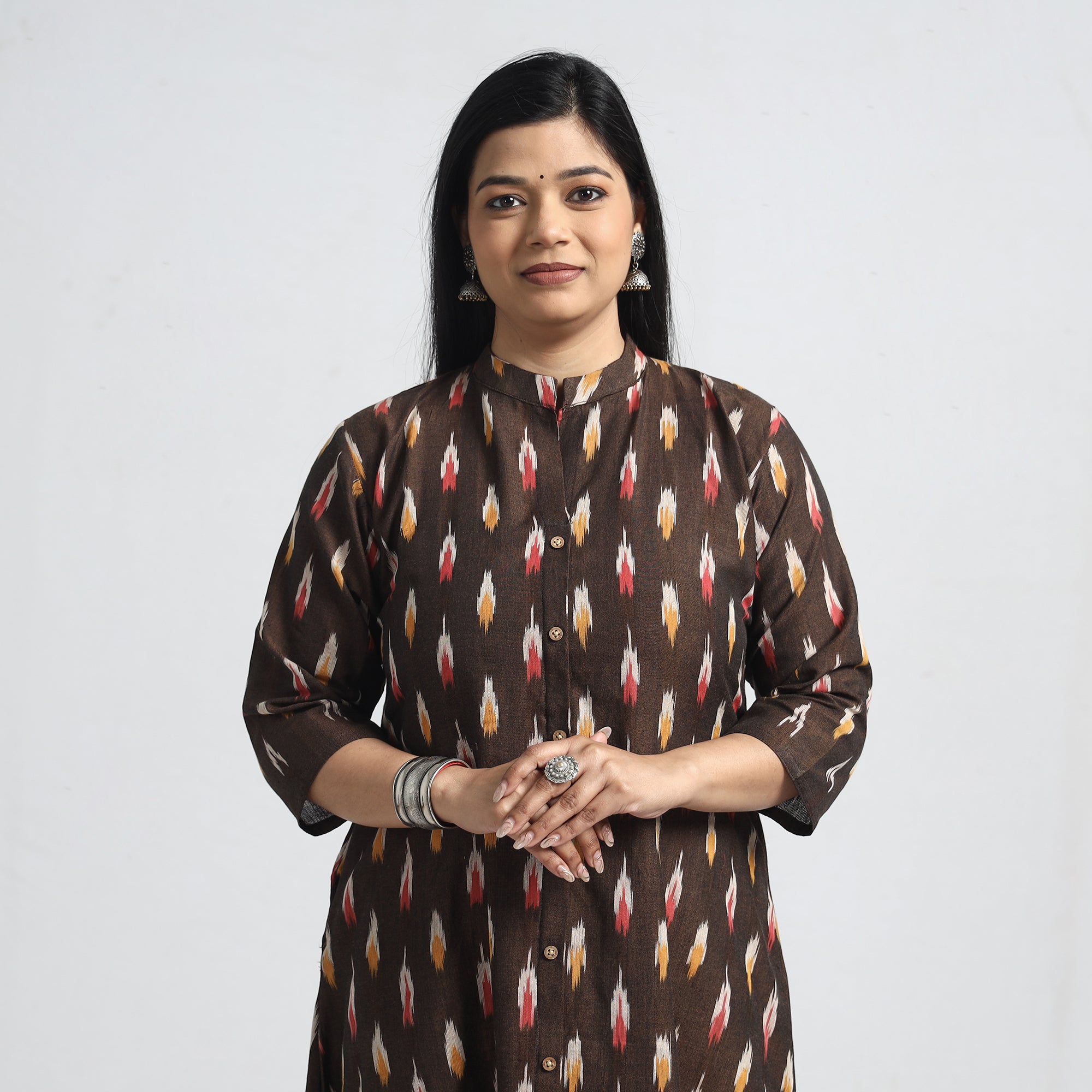 Pure Cotton Ikkat Dress Rustic Black Colour (Size XXS(32) to Plus  Size(56))-Indiehaat – Indiehaat.com