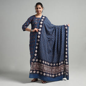 Pipad Kurta with Palazzo & Dupatta Set
