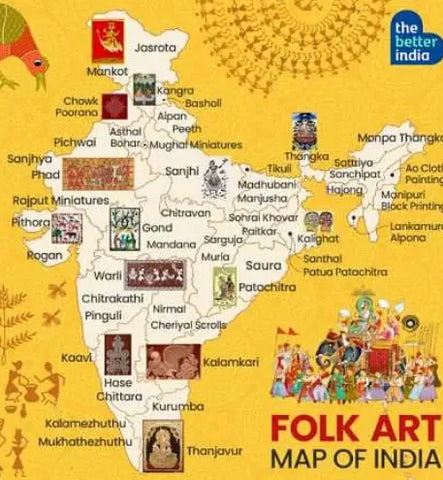 Folk art map of india: 10 gorgeous forms that won the gi tag