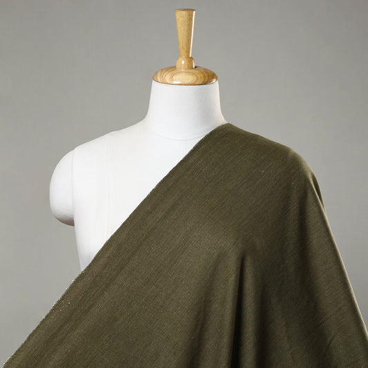 Green - 2/40 Twill Cotton Handspun Handloom Natural Dyed Plain Fabric 14