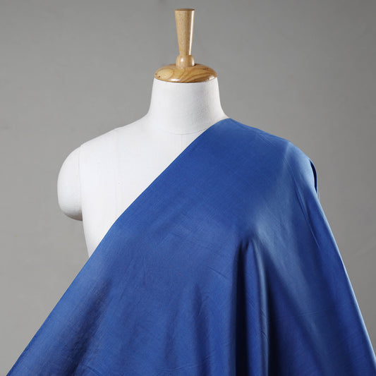Sky Blue - Organic Handspun Handwoven Pure Mulberry Silk Cotton Fabric