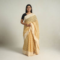 Yellow - Banarasi Silk Cotton Cutwork Buti Saree 57