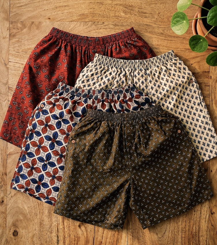 Ajrakh Cotton Shorts