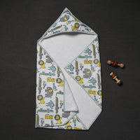 Block Printed Baby Terry/Hooded Towel 
