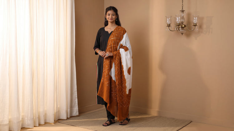 Bandhani Tie-Dye Cotton Dupattas from Kutch