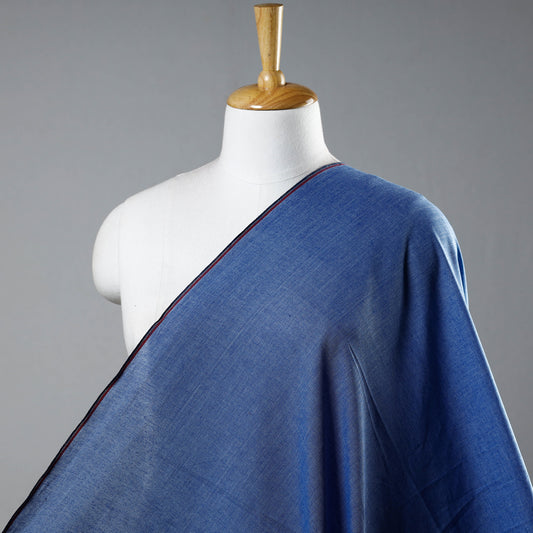 Blue - Prewashed Fine Cotton Handloom Fabric