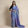  Leheriya Tie-Dye Tussar Silk Handloom Saree Online 