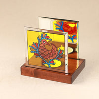 Tejaswi - Hand-painted Glass Gond T Light Holder