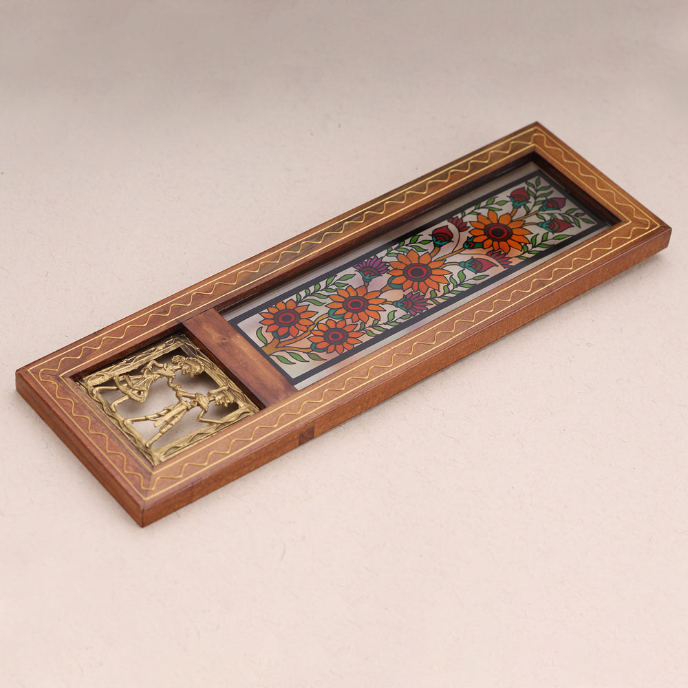 Pushpa - Kalamkari Flowers Wall Art Frame