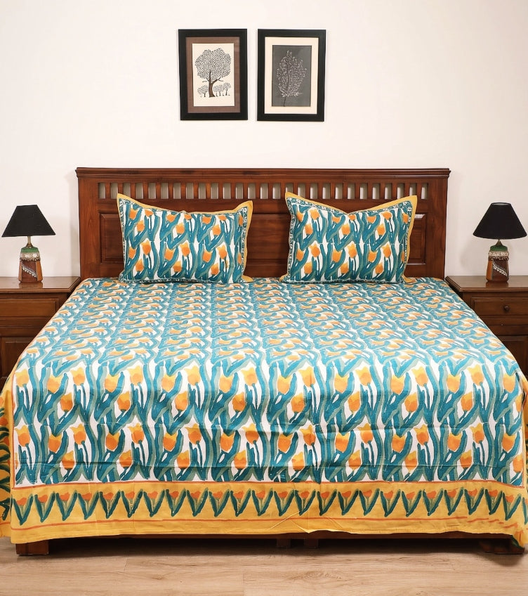 Sanganeri Bedsheets