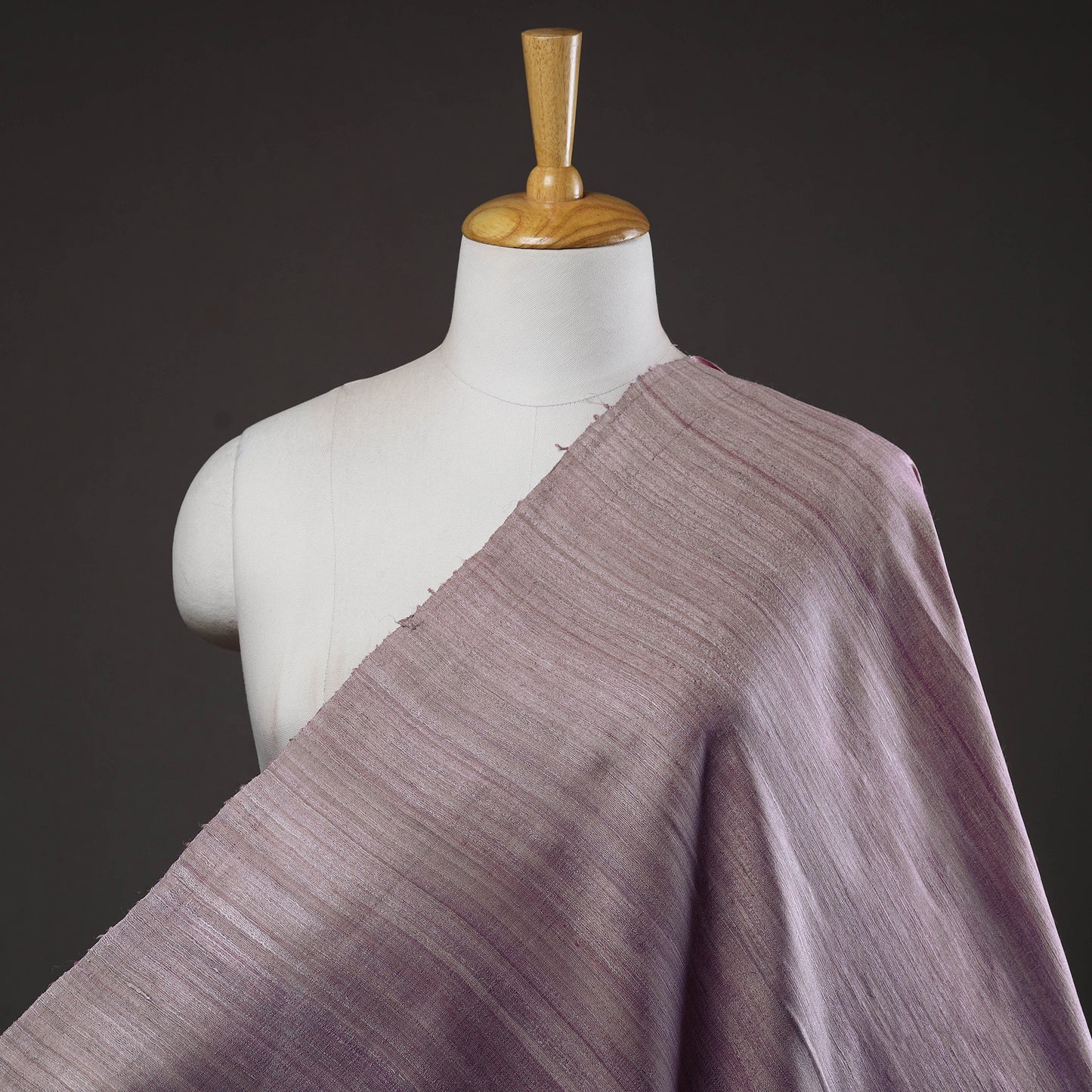 Purple - Bhagalpuri Handwoven Pure Desi Tussar Silk Fabric 07