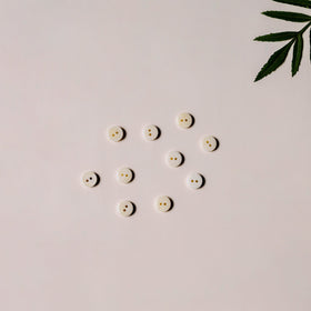 1cm hand carved bone clothing button (set of 10) 20