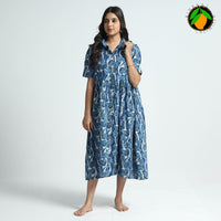 block printed cotton dress