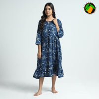 block printed cotton dress