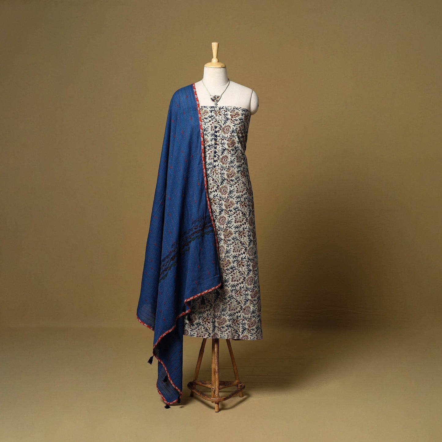 2pc pedana cotton unstitched kalamkari dress material