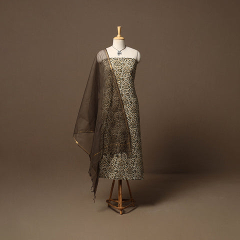 Bagru kalamkari hand natural dyed cotton 2pc unstitched