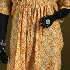 Hand batik cotton long kaftan 28 - handcrafted