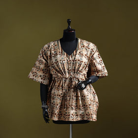 Hand batik cotton short kaftan 17 - handcrafted