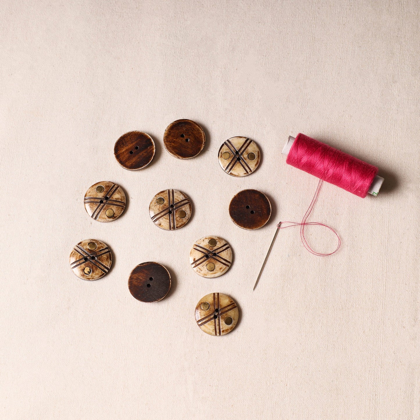 2.5cm Handmade Sambhal Clothing Button (Set of 10)