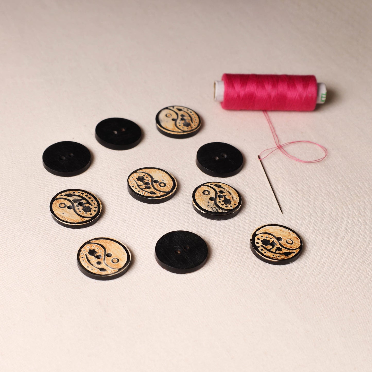 2.5cm Handmade Sambhal Clothing Button (Set of 10)