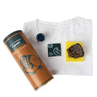 Tshirt Block Printing kit Sea Green Fish
 