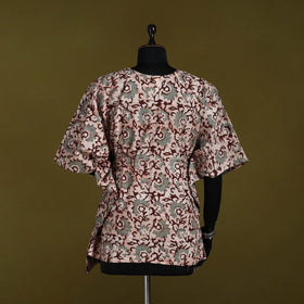 Hand batik cotton short kaftan 37 - handcrafted