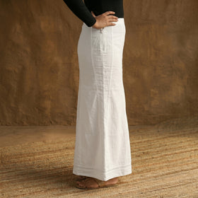 White - Plain Woven Cotton Lycra Inskirt 01
