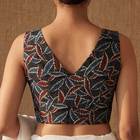 Ajrakh Hand Block Print Modal Silk Sleeveless Readymade Blouse 01