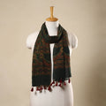 Green - Block Print Mul Cotton Ajrakh Stole With Tassels 23