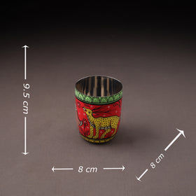 Odisha Pattachitra Handpainted Stainless Steel Glass 21
