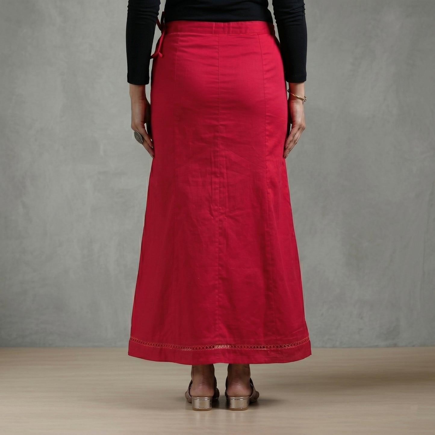Pink - Plain Woven Cotton Lycra Inskirt 04