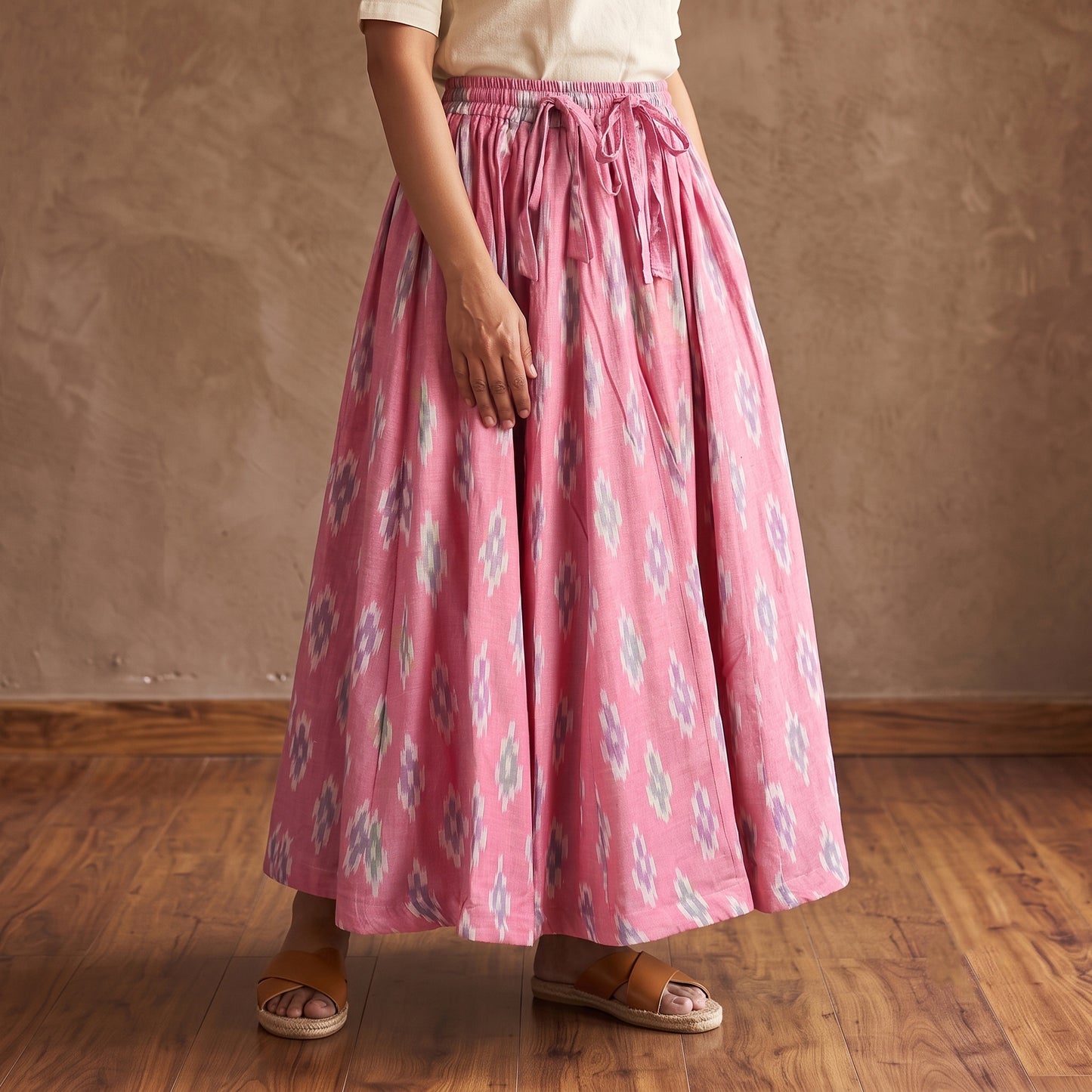 Pochampally Ikat 24 Kali Cotton Long Skirt 10