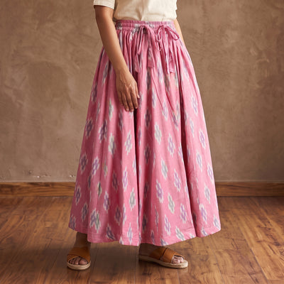 Pochampally Ikat 24 Kali Cotton Long Skirt 10