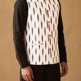 Pochampally Ikat Cotton Men Nehru Jacket 13