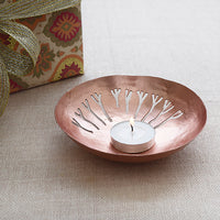 Copper Tea Light Holder 