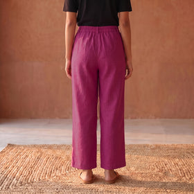 Elastic Waist Dharwad Cotton Plain Palazzo for Women 03