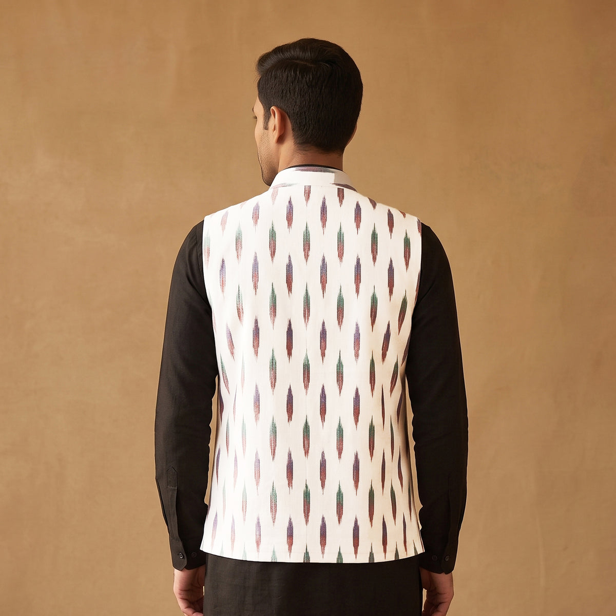 Pochampally Ikat Cotton Men Nehru Jacket 13