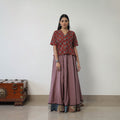 Buy 24 Kali Plain Cotton Skirt with Patchwork Border Online