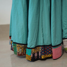 24 kali plain cotton skirt with patchwork border 03