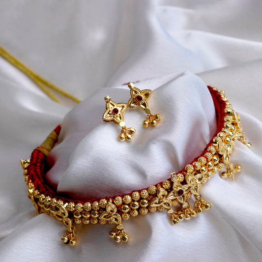 Traditional Belpan Choker Necklace Set