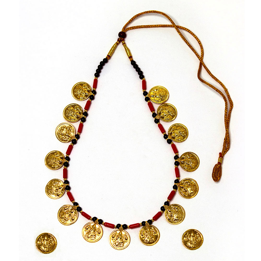 Traditional Maharashtrian Lakshmi Coin Embedded Necklace