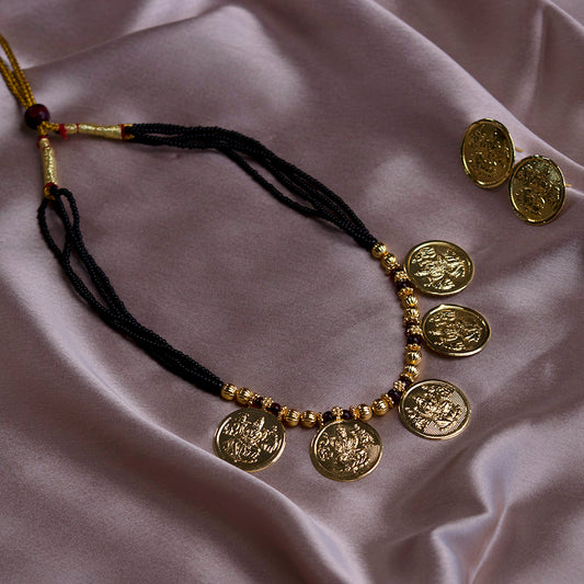 Handmade Mangalsutra with Mahalaxmi Coins