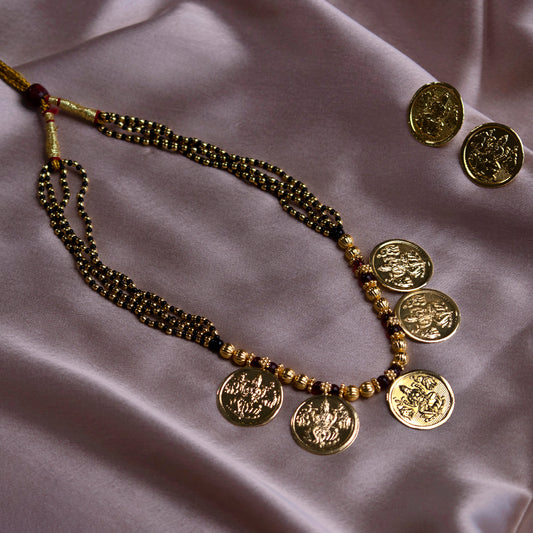 Traditional Kolhapuri Mangalsutra with Mahalaxmi Coins