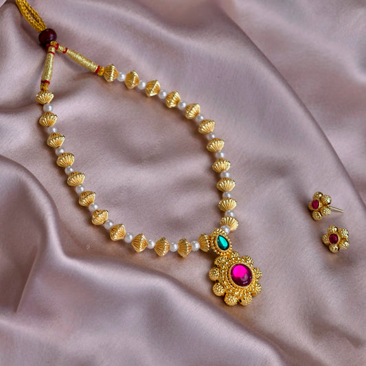 maharashtrian mala necklace set