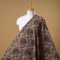 Brown - natural dyed cotton vanaspati bagru fabric 09