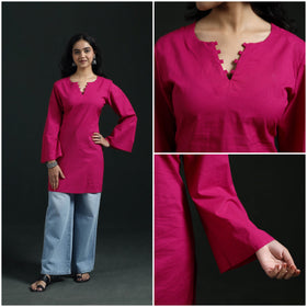Plain Cotton Short Kurta for Women 12