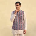 Sambalpuri Ikat Weave Cotton Men Nehru Jacket 03