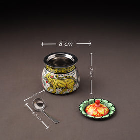 Odisha Pattachitra Handpainted Stainless Steel Ghee Pot 25