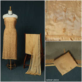 Hand Embroidered Muslin 3pc Unstitched Dress Material 25