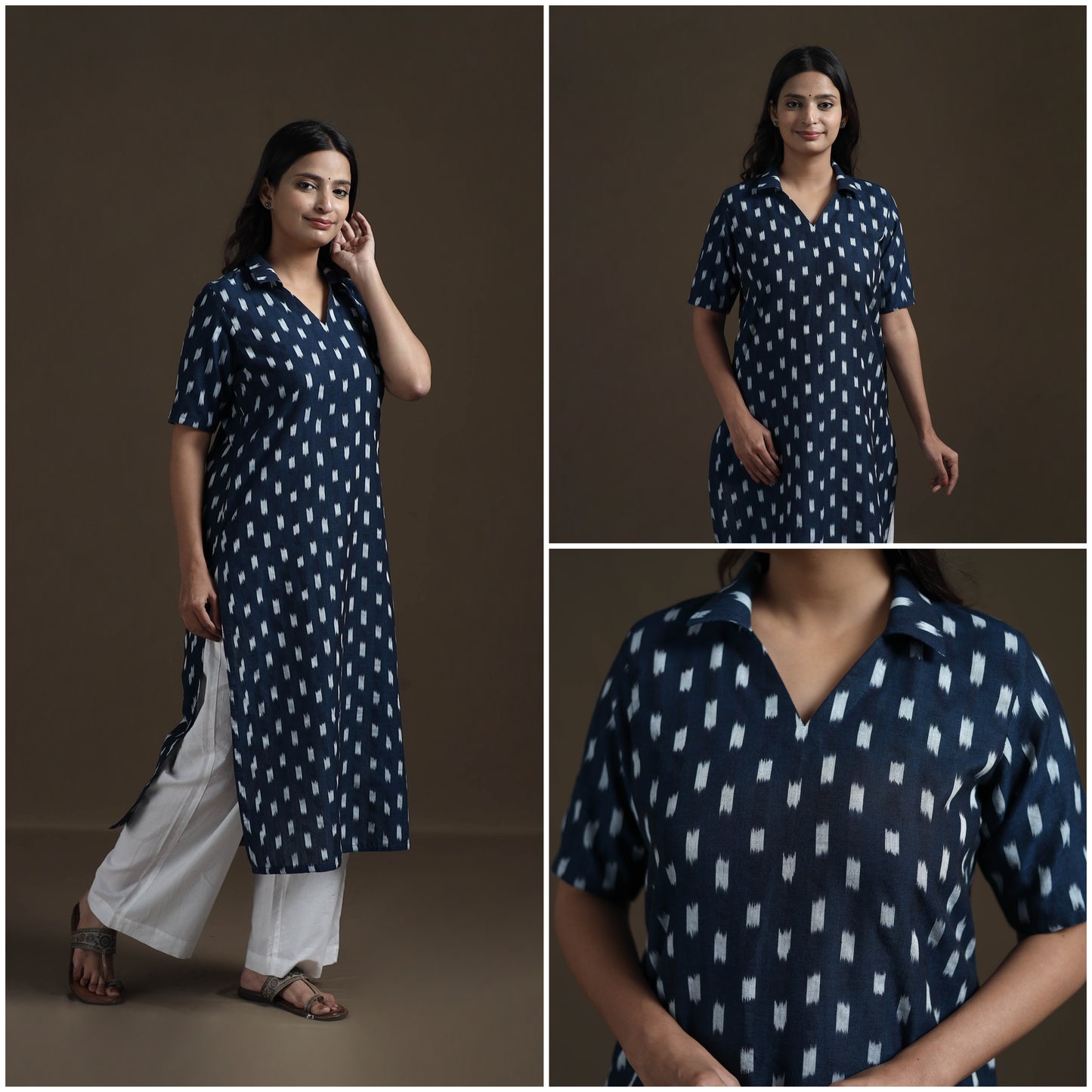 Pochampally Ikat Cotton Straight Kurta for Women 14